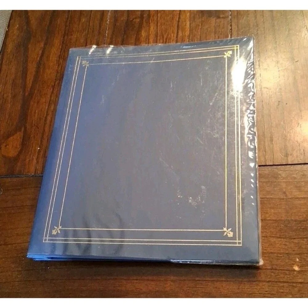 Photo Book Pioneer MB-811P 8-1/2x11 Memory Book Navy Blue 1998 Vintage Plastic